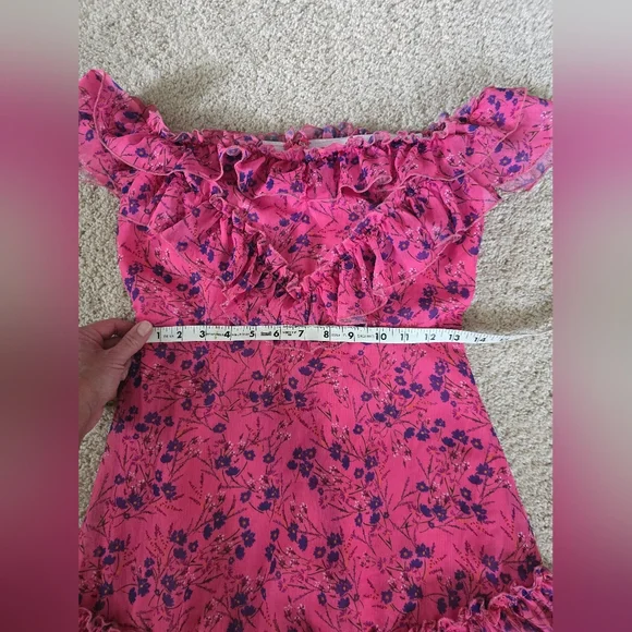 Majorelle Grace Mini Pink Floral Dress Size Small Womens - Picture 6 of 12